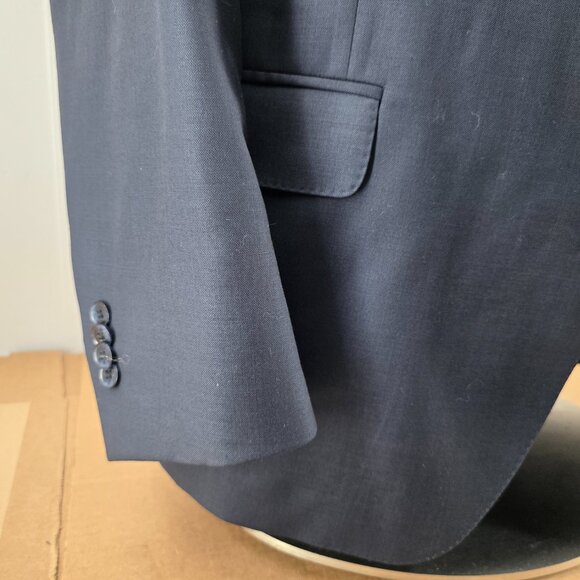 Peter Millar Men's 46R Blue Wool Sport Coat Blazer Jacket Classic Fit - Picture 5 of 16